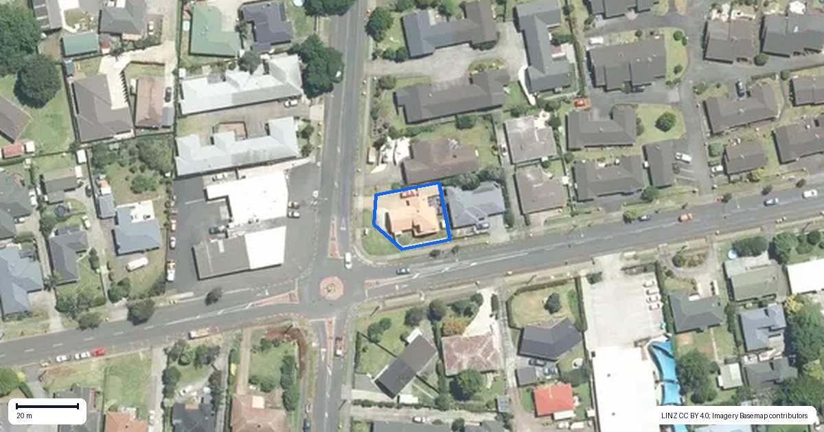 Property context map for 292 Queen Street, Pukekohe