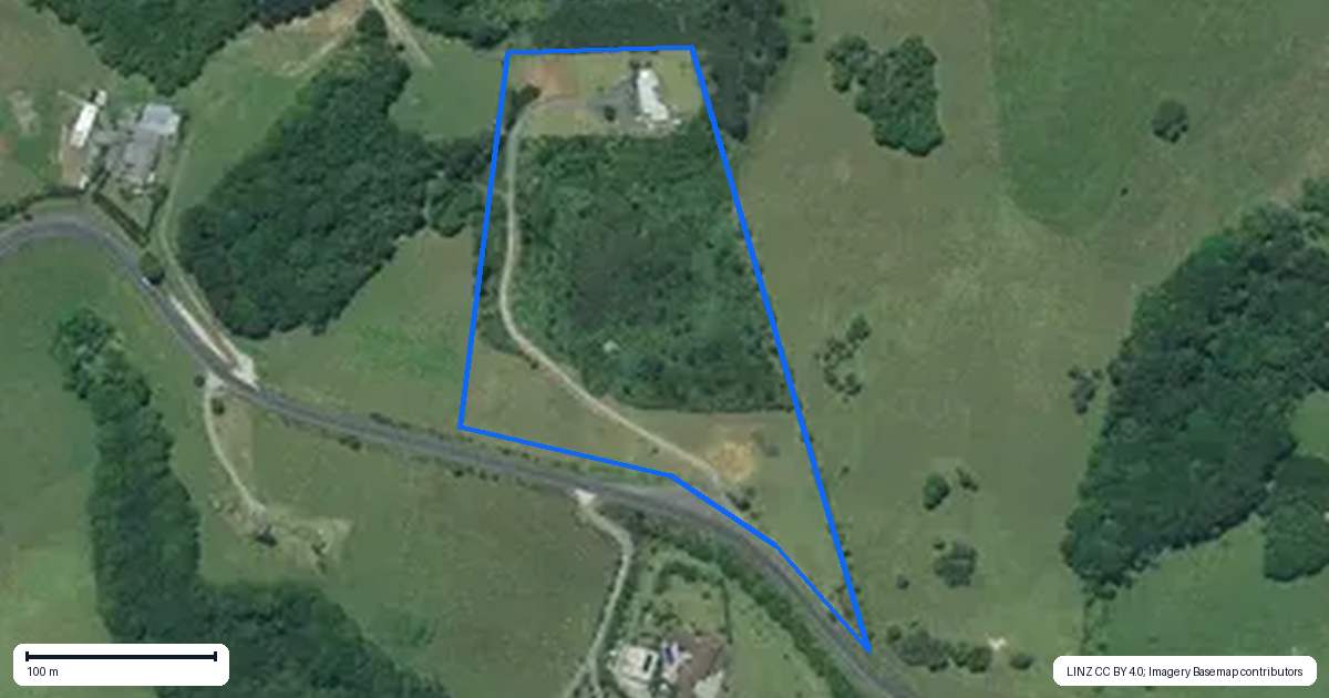 Property context map for 956 Wiroa Road, Okaihau