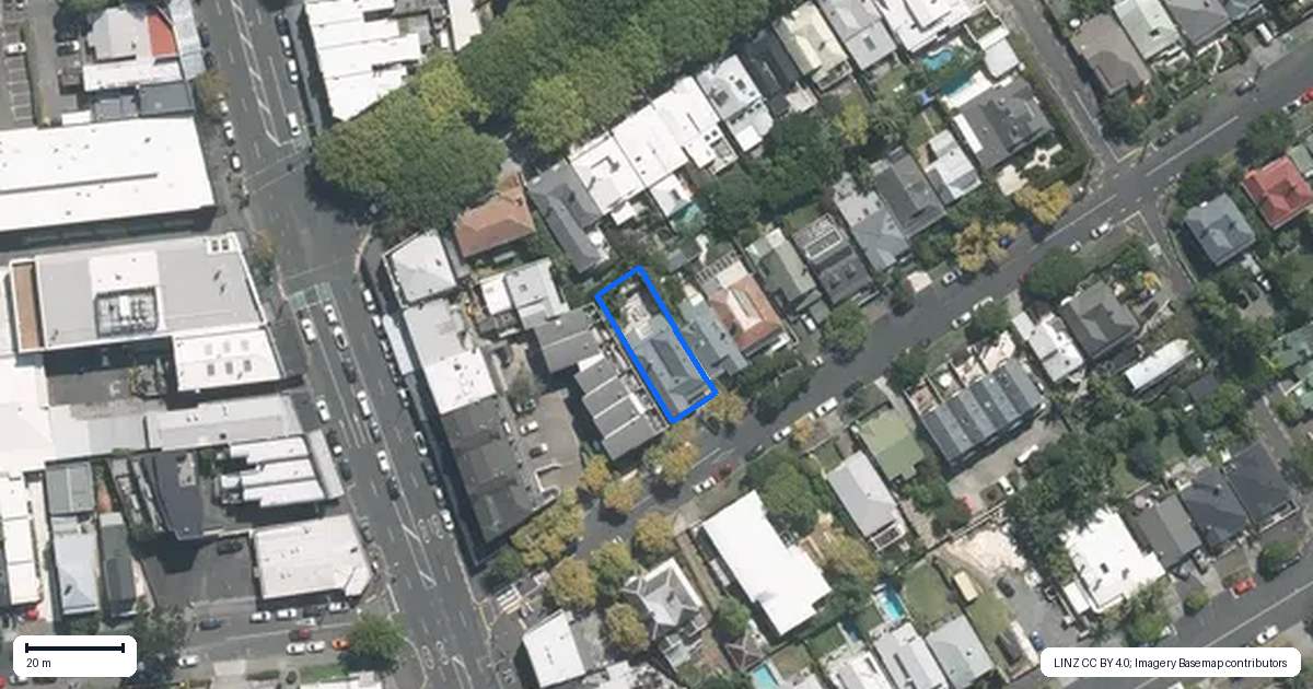 Property context map for 2A Collingwood Street, Freemans Bay, Auckland