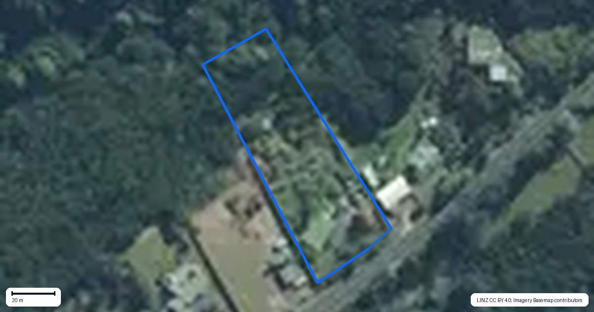 Property context map for 268 Aucks Road, Okiato, Russell