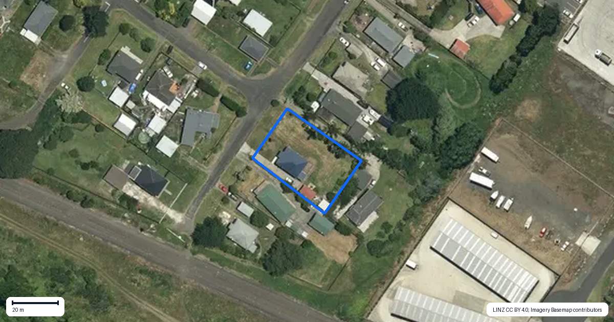 Property context map for 19 Marlborough Street, Pokeno