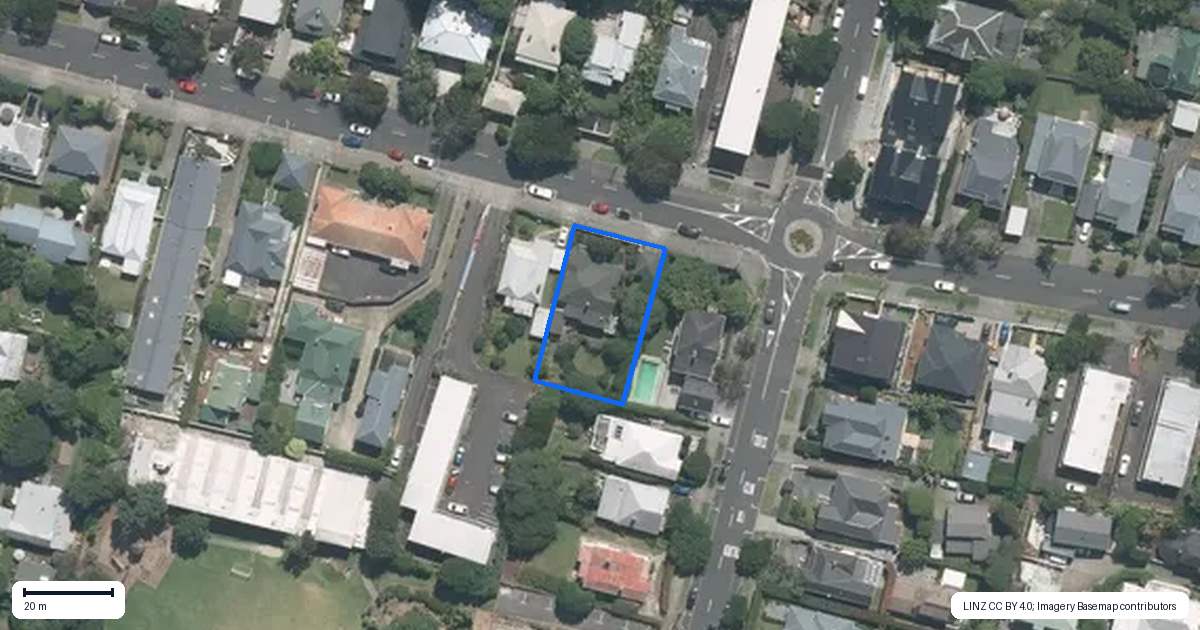 Property context map for 26 Bellevue Road, Mount Eden, Auckland