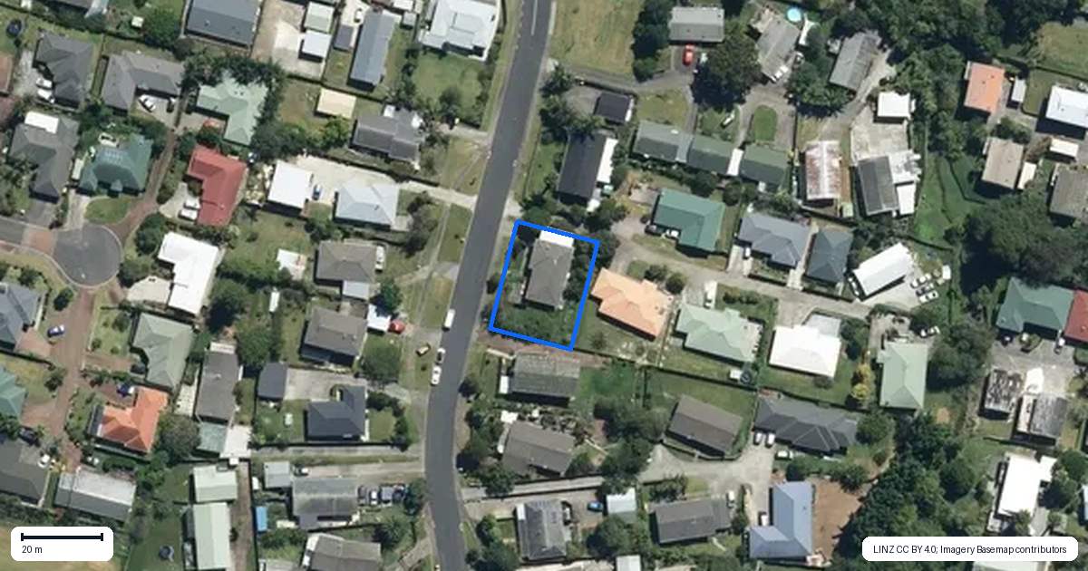 Property context map for 16 Roick Parade, Glen Eden, Auckland