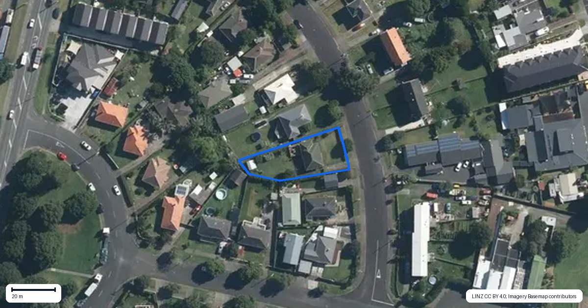 Property context map for 23 Coates Crescent, Panmure, Auckland