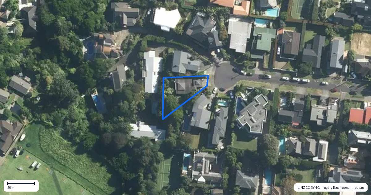 Property context map for 20 Te Kowhai Place, Remuera, Auckland