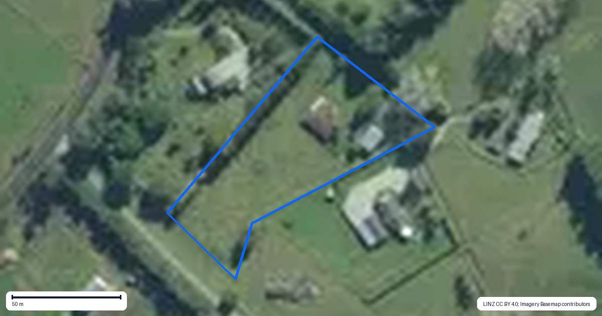 Property context map for 189A Sandys Road, Waipapa