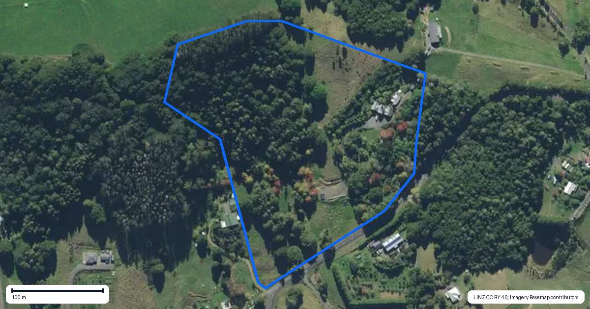 Property context map for 84 Corbett Road, Whakapara, Hikurangi