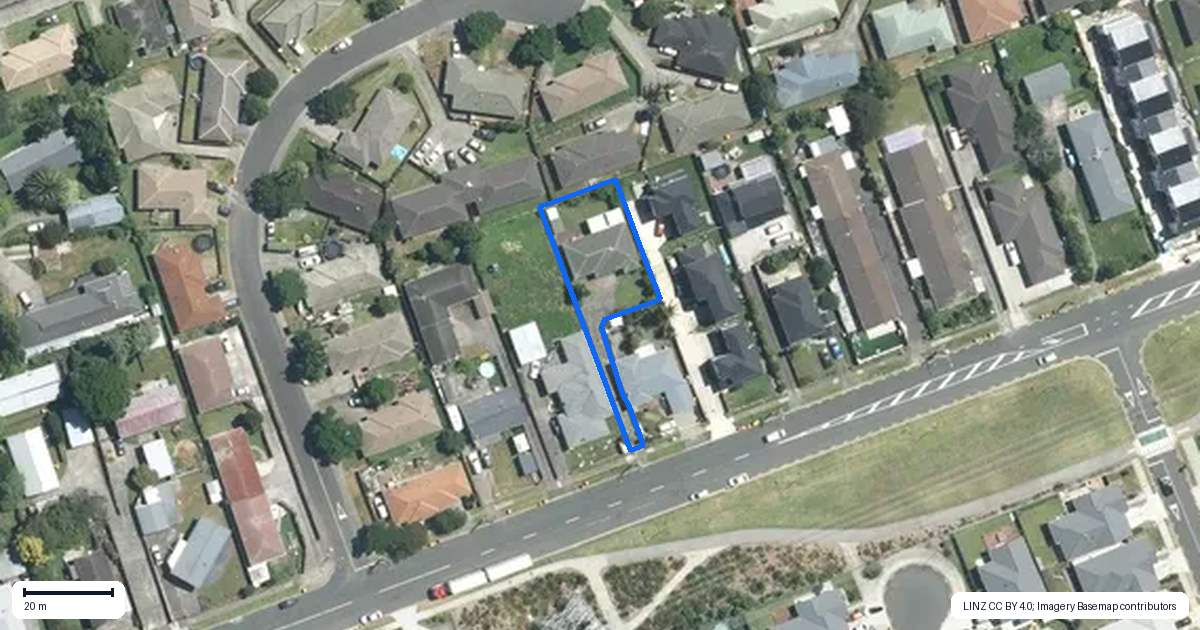 Property context map for 20B Airfield Road, Takanini, Auckland
