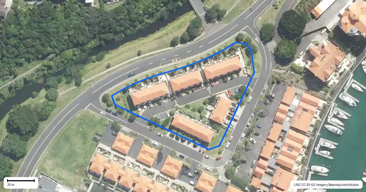 Property context map for 54 Waterside Crescent, Gulf Harbour, Whangaparaoa