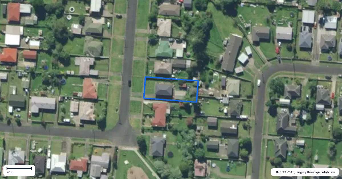 Property context map for 9 Taraire Crescent, Otangarei, Whangarei