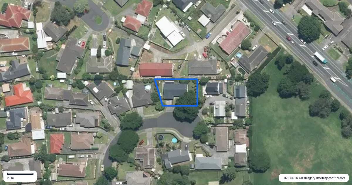 Property context map for 24 Ross Martin Court, Conifer Grove, Takanini