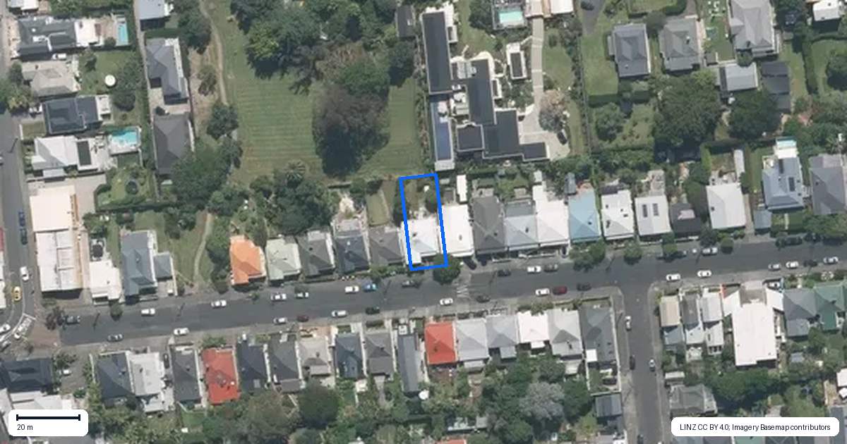 Property context map for 77 Lincoln Street, Ponsonby, Auckland