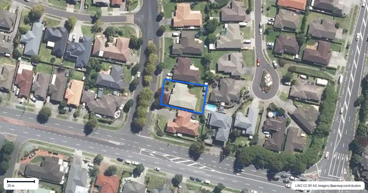 Property context map for 106 Armoy Drive, East Tamaki, Auckland
