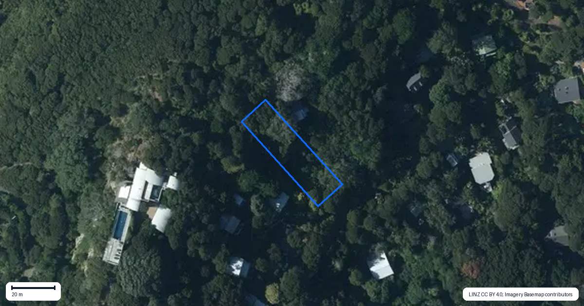 Property context map for 122A Fairview Crescent, Omiha, Waiheke Island