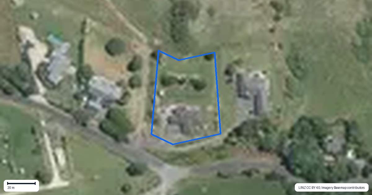 Property context map for 1741 Ponga Road, Hunua