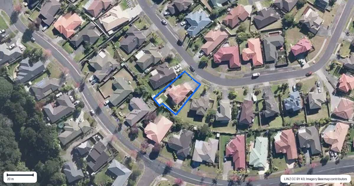Property context map for 54 Black Teal Close, Unsworth Heights, Auckland