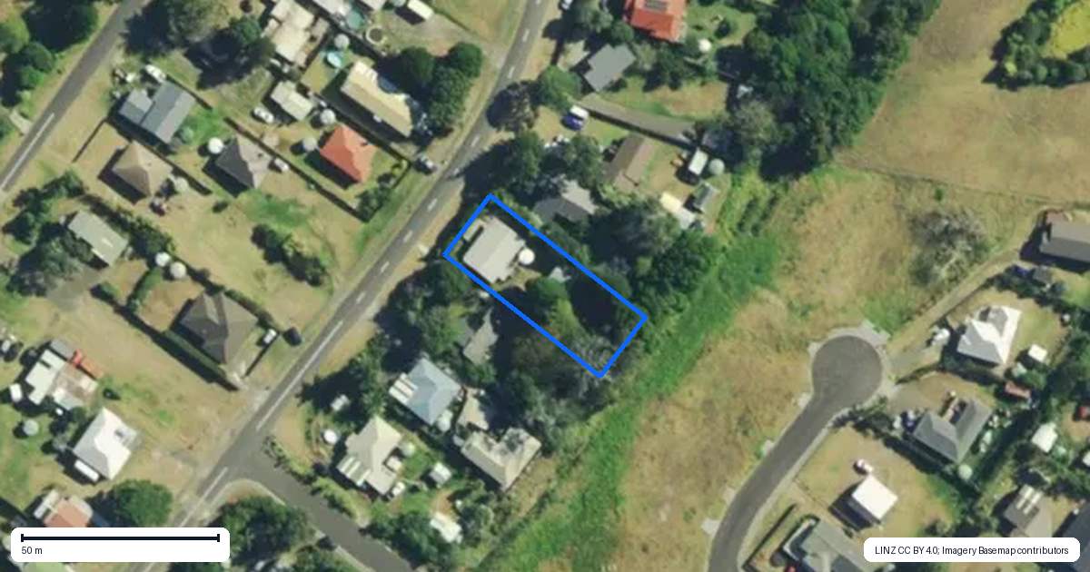 Property context map for 122 Takahe Road, Ahipara, Kaitaia