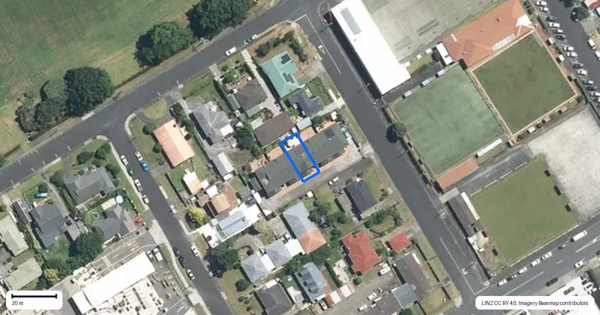 Property context map for 17B Green Street, Papakura