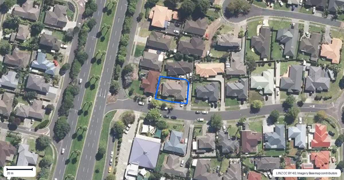 Property context map for 15 Chapletown Drive, East Tamaki, Auckland