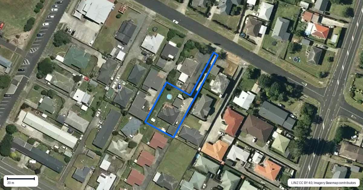 Property context map for 5A Church Street, Tuakau