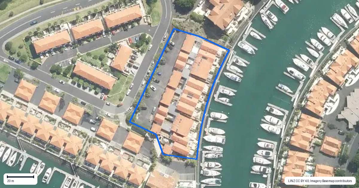 Property context map for 91 Waterside Crescent, Gulf Harbour, Whangaparaoa