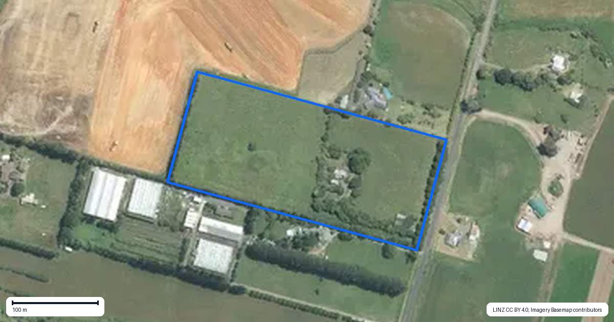 Property context map for 120 Cossey Road, Drury