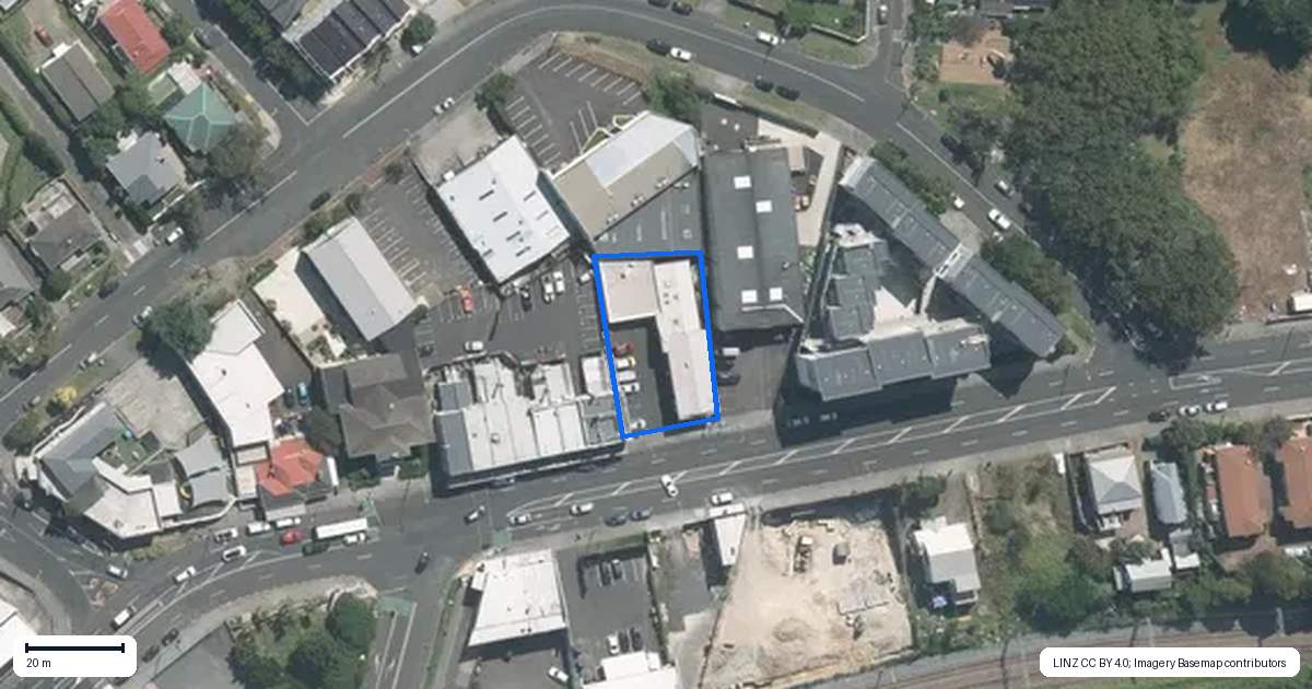 Property context map for 599 New North Road, Morningside, Auckland