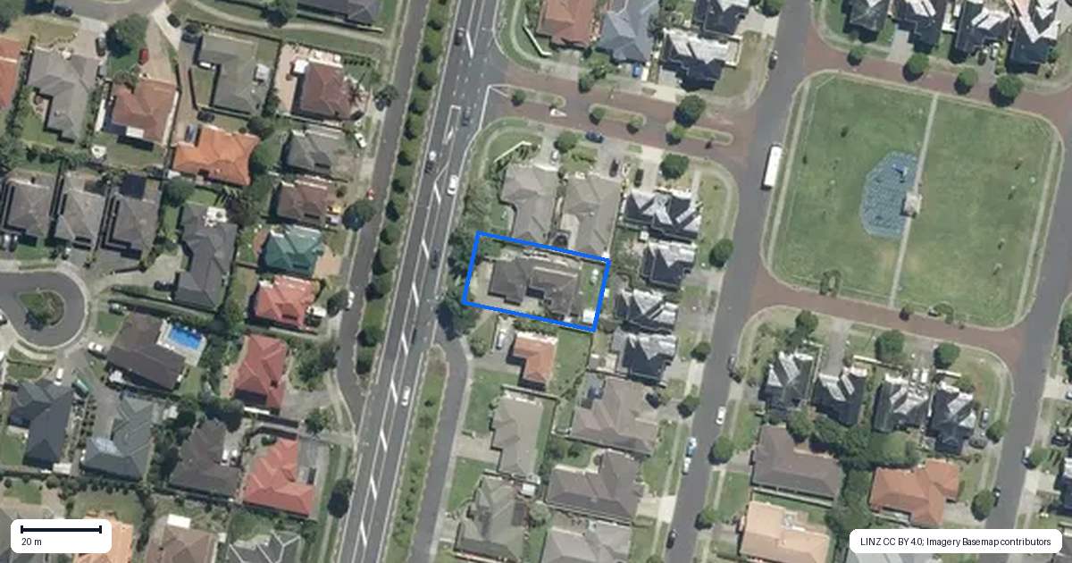 Property context map for 373 Chapel Road, East Tamaki, Auckland