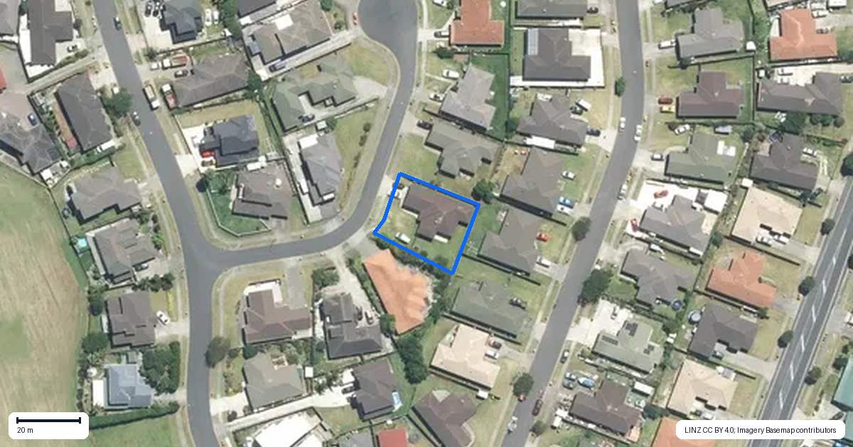 Property context map for 7 Mark Edgar Place, Clendon Park, Auckland