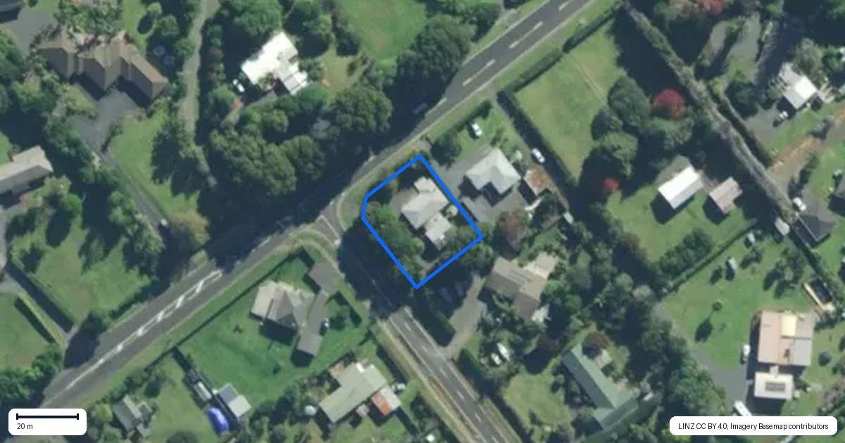 Property context map for 1 Darwin Road, Kerikeri