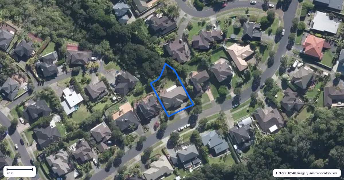 Property context map for 25 Kittiwake Drive, Schnapper Rock, Auckland