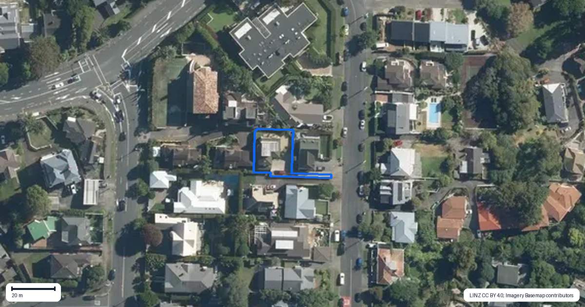 Property context map for 1B Tahora Avenue, Remuera, Auckland