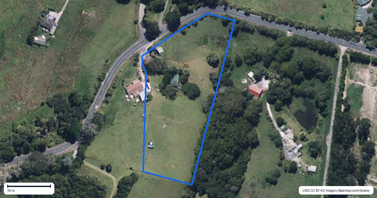 Property context map for 157 Kaipara Flats Road, Warkworth