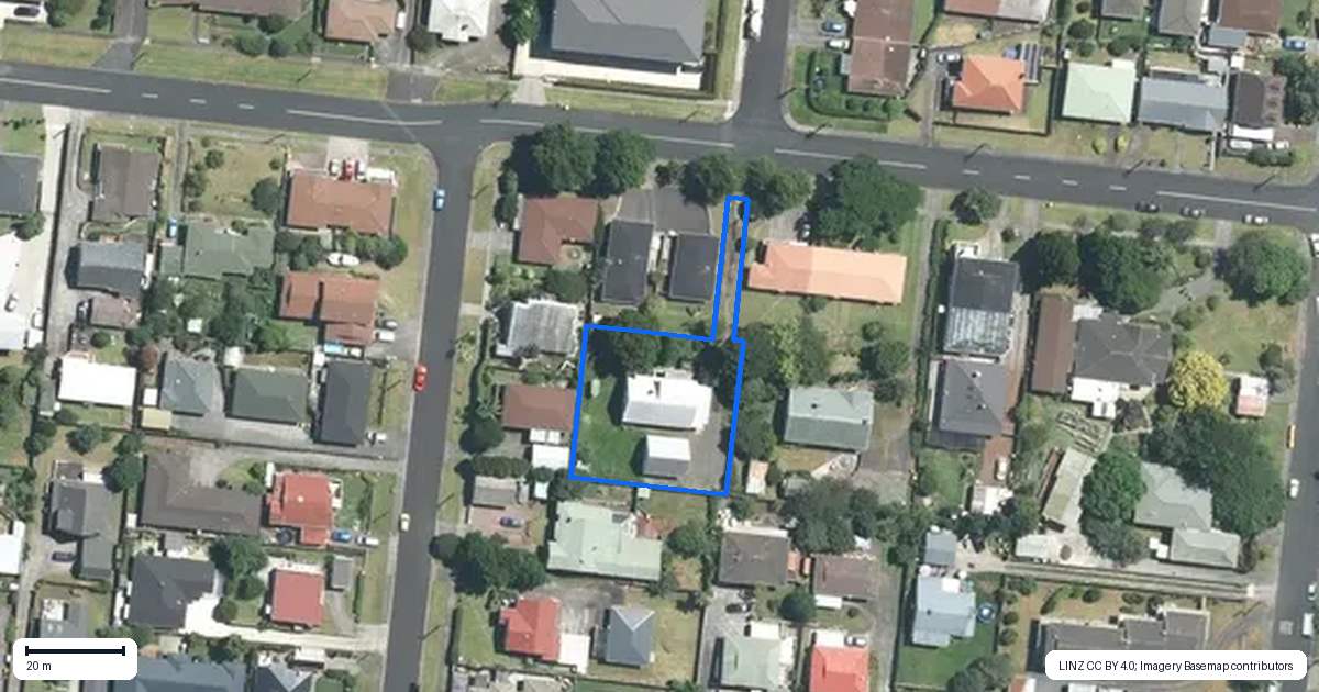 Property context map for 24 Wellington Street, Papakura