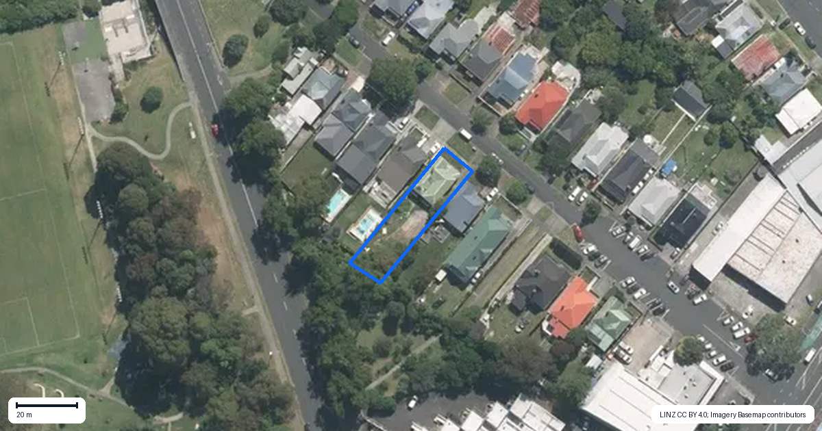 Property context map for 16 New Bond Street, Kingsland, Auckland