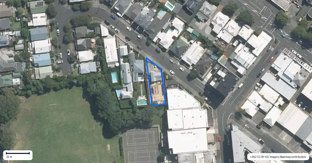 Property context map for 34 Prosford Street, Ponsonby, Auckland