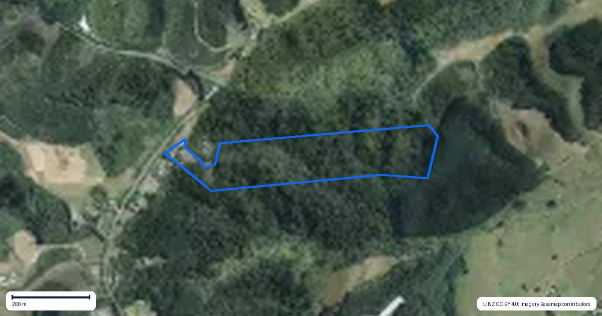 Property context map for 177A Jones Road, Hunua