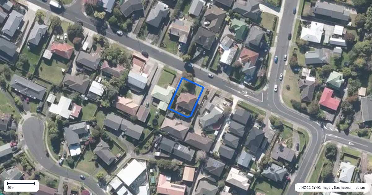 Property context map for 45 Andrew Road, Howick, Auckland