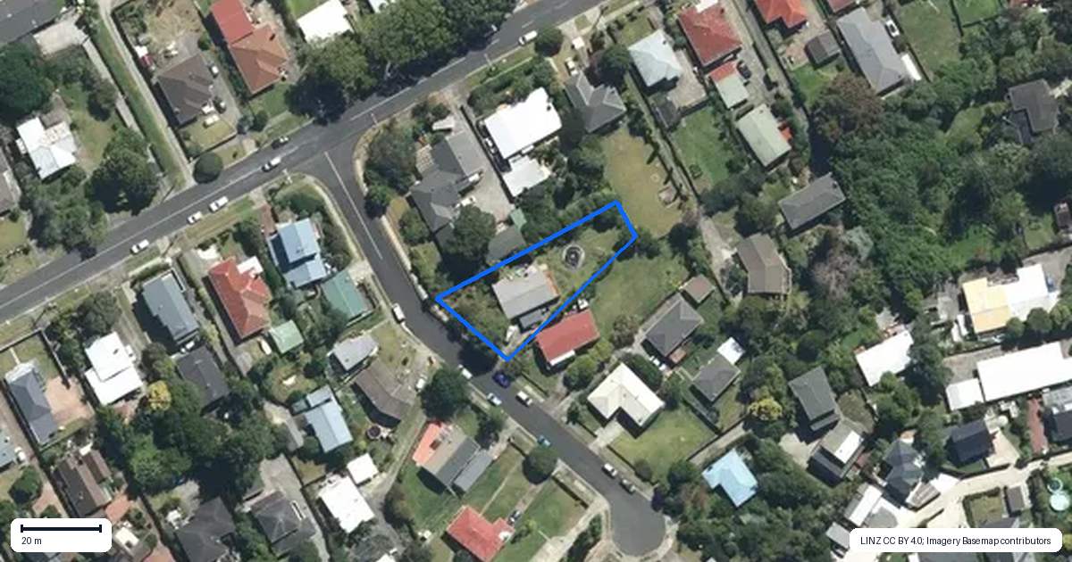 Property context map for 1 Titchener Street, New Lynn, Auckland