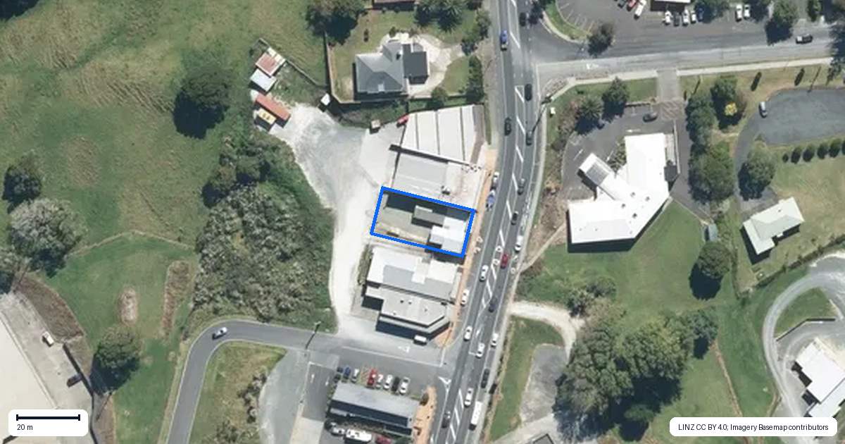 Property context map for 227 Rodney Street, Wellsford