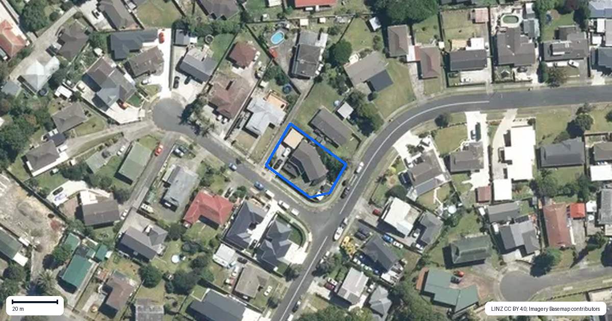 Property context map for 1 Bendale Place, Papatoetoe, Auckland