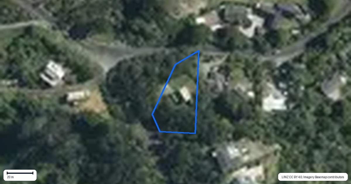 Property context map for 114 Duffy Road, Waitakere, Auckland