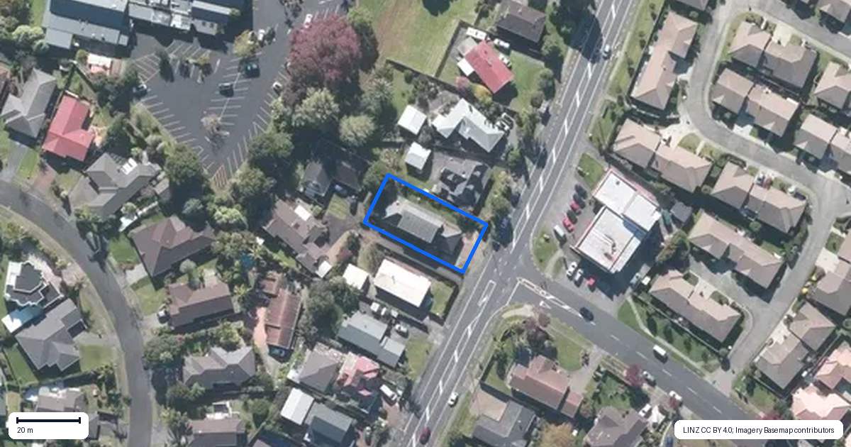 Property context map for 117 Botany Road, Botany Downs, Auckland