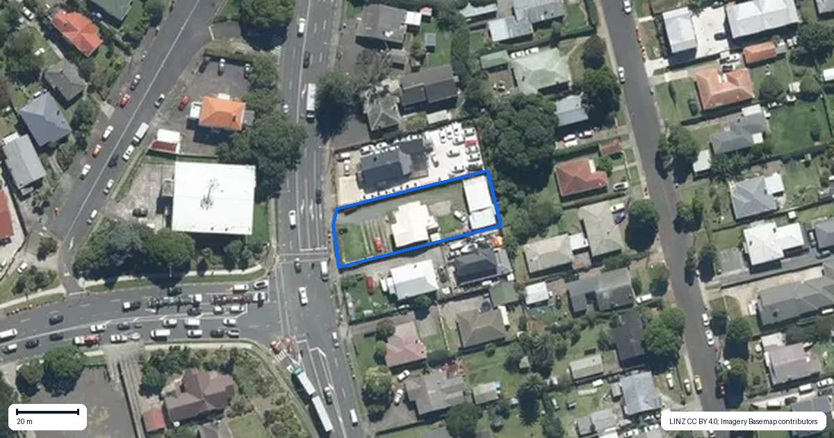 Property context map for 568 Great South Road, Otahuhu, Auckland