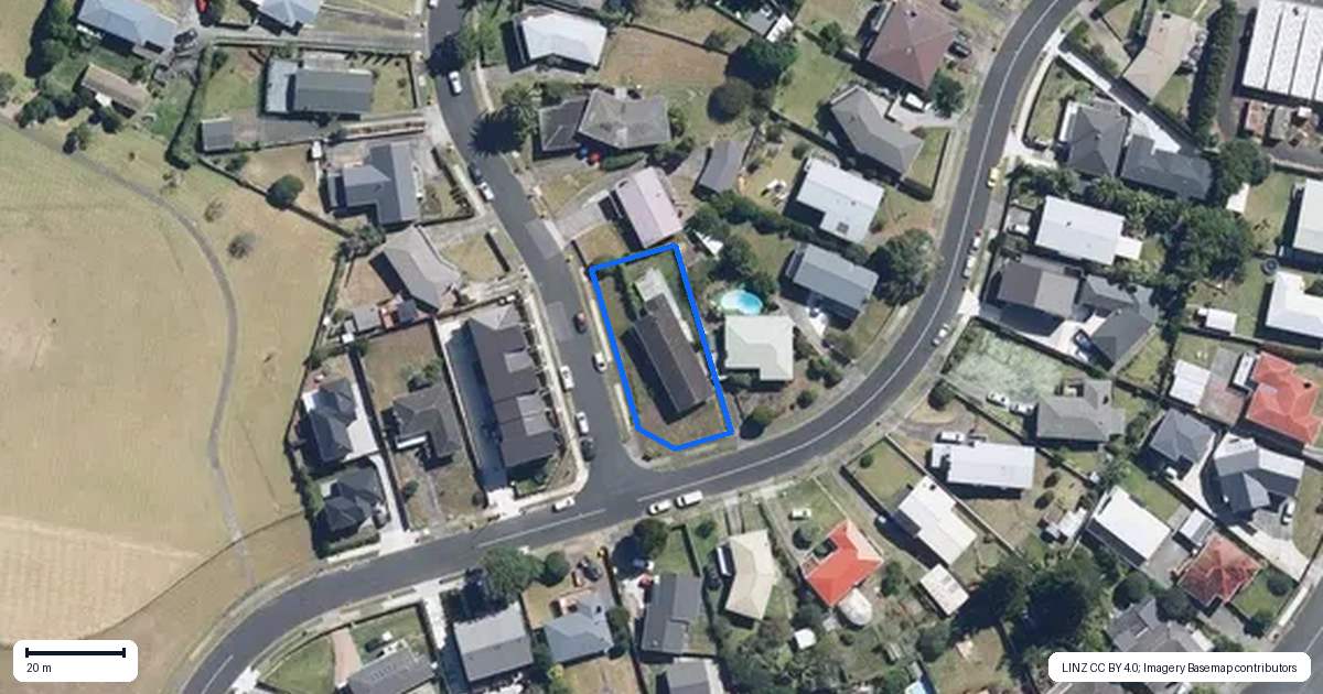 Property context map for 1 Elizabeth Street, Pakuranga, Auckland