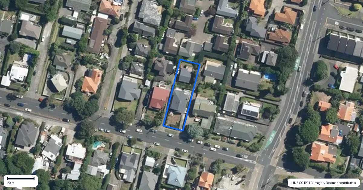 Property context map for 55A Landscape Road, Mount Eden, Auckland