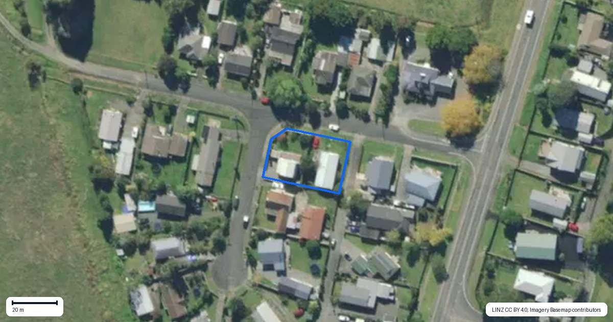 Property context map for 1 Rose Place, Te Kamo, Whangarei