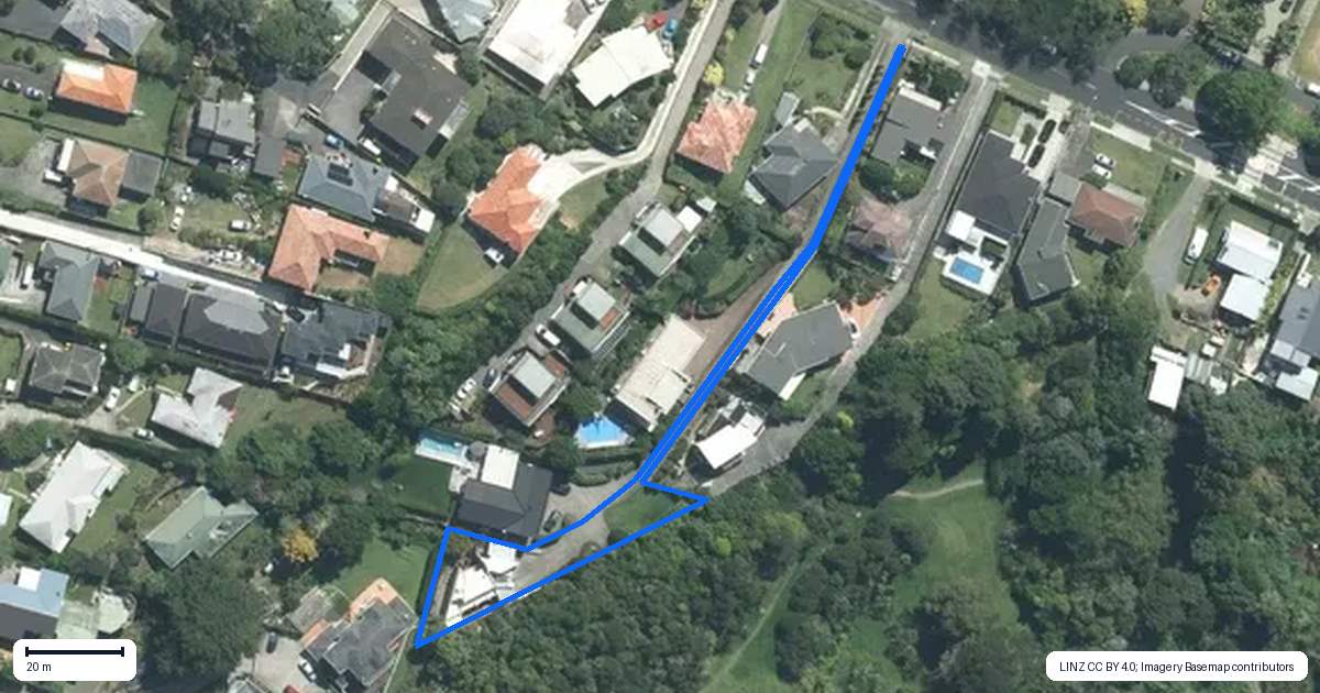 Property context map for 65A Exmouth Road, Northcote, Auckland