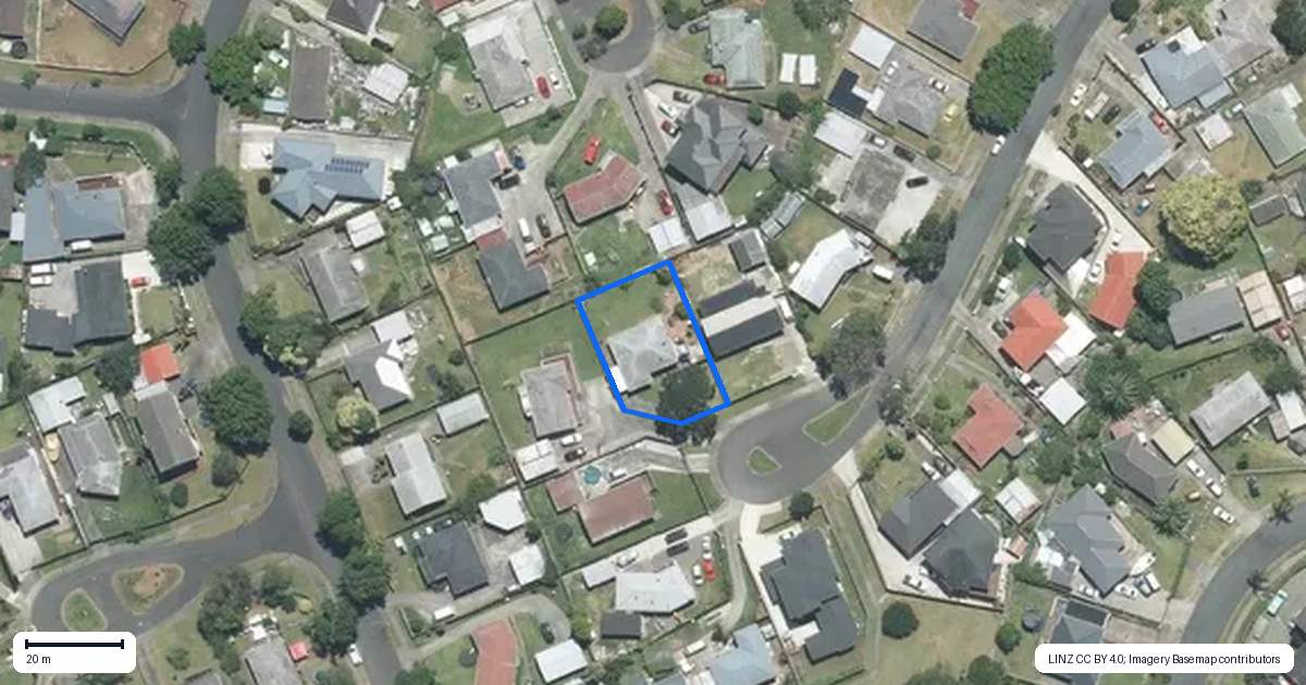 Property context map for 17 Almay Place, Clover Park, Auckland