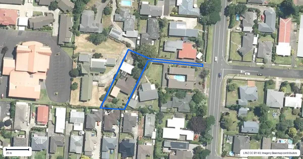 Property context map for 124B Edinburgh Street, Pukekohe